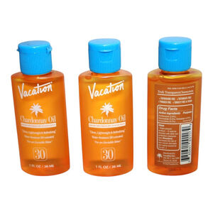 Vacation Chardonnay Oil SPF 30 Sunscreen Oil – Set of 3 Travel Size New & Sealed